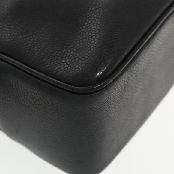 Chanel Logo Cc Black Leather Tote Bag (Pre-Owned) - Picture 6 of 16